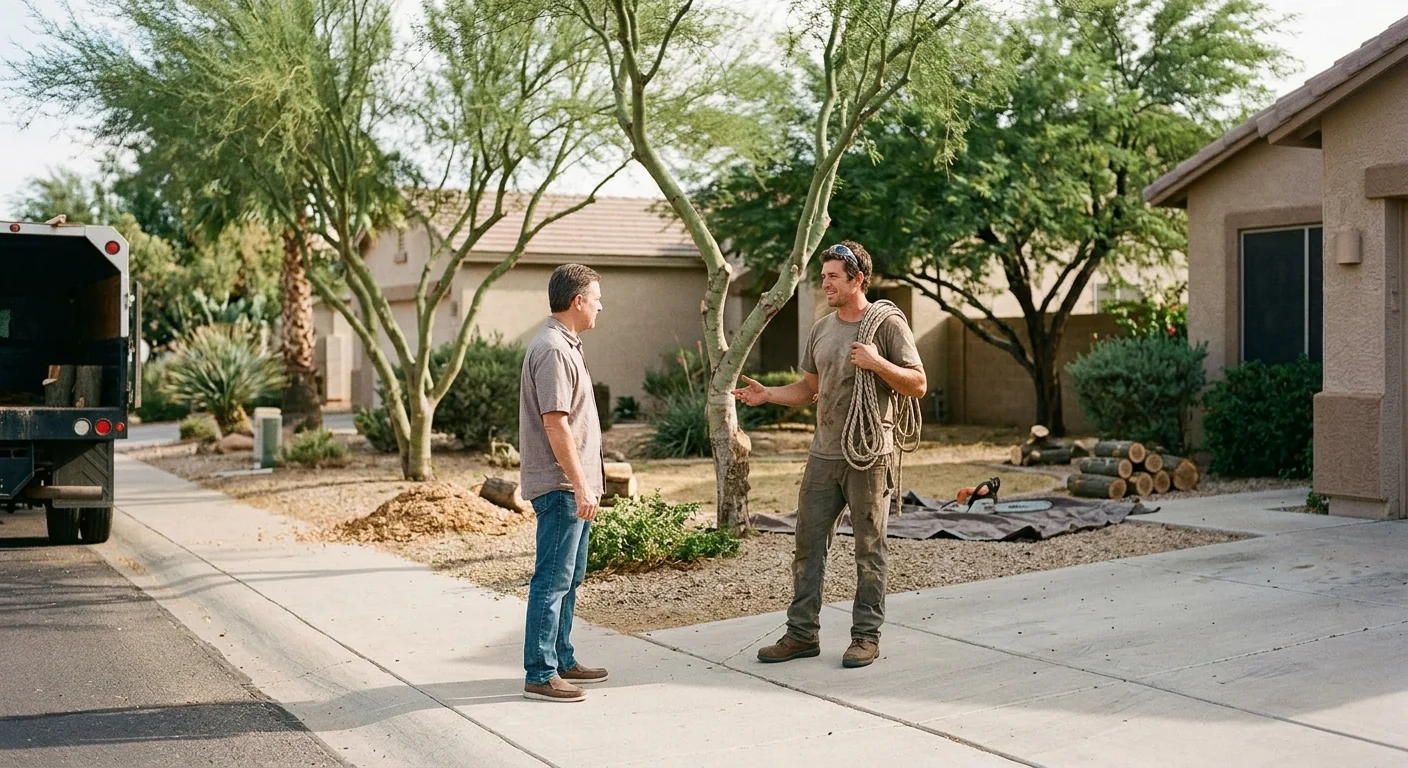 Finished Tree Service system setup by Tolleson Tree Service Masters